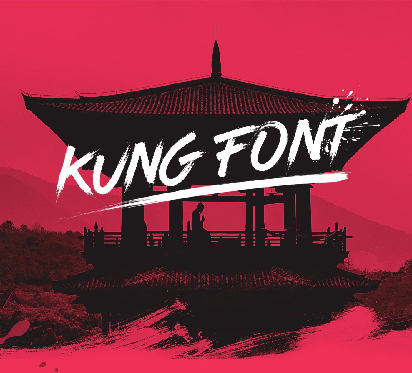 Пример начертания шрифта Kungfont