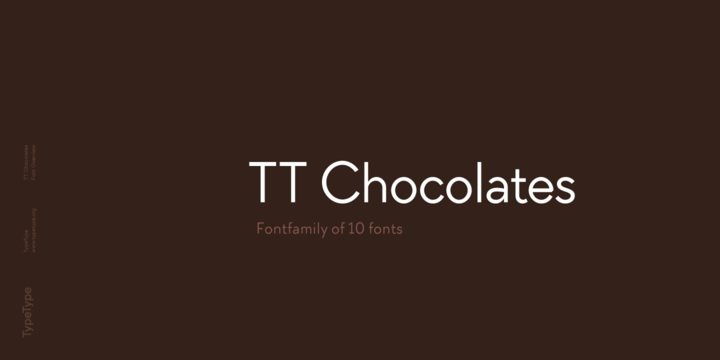 Пример начертания шрифта TT Chocolates