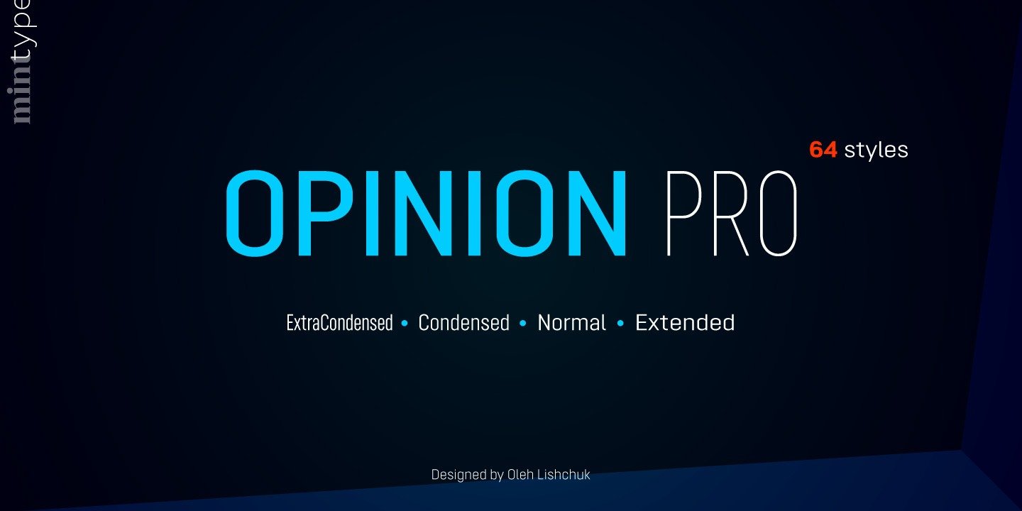 Пример начертания шрифта Opinion Pro