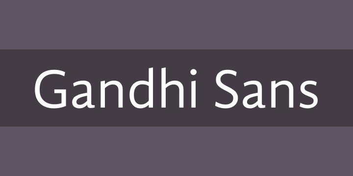 Пример начертания шрифта Gandhi Sans