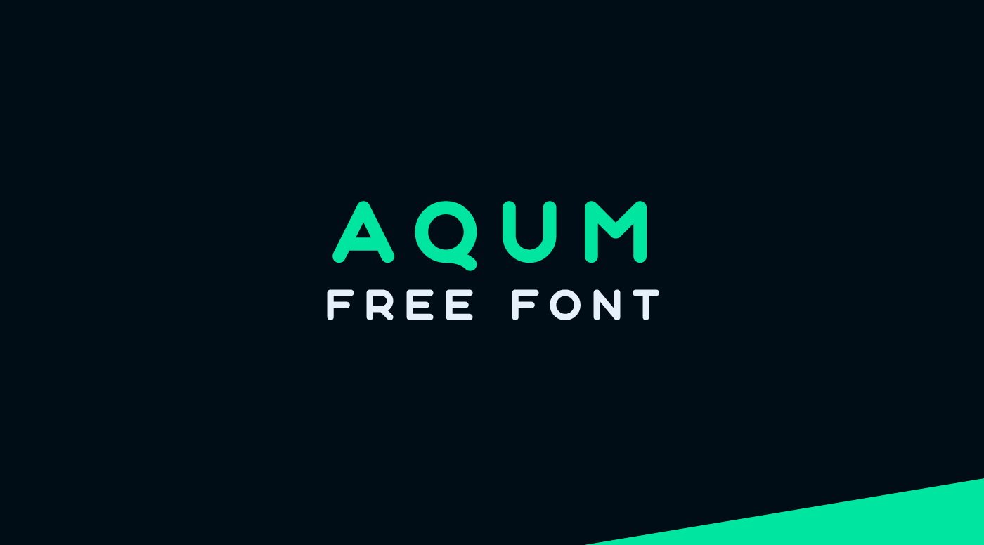 Пример начертания шрифта Aqum