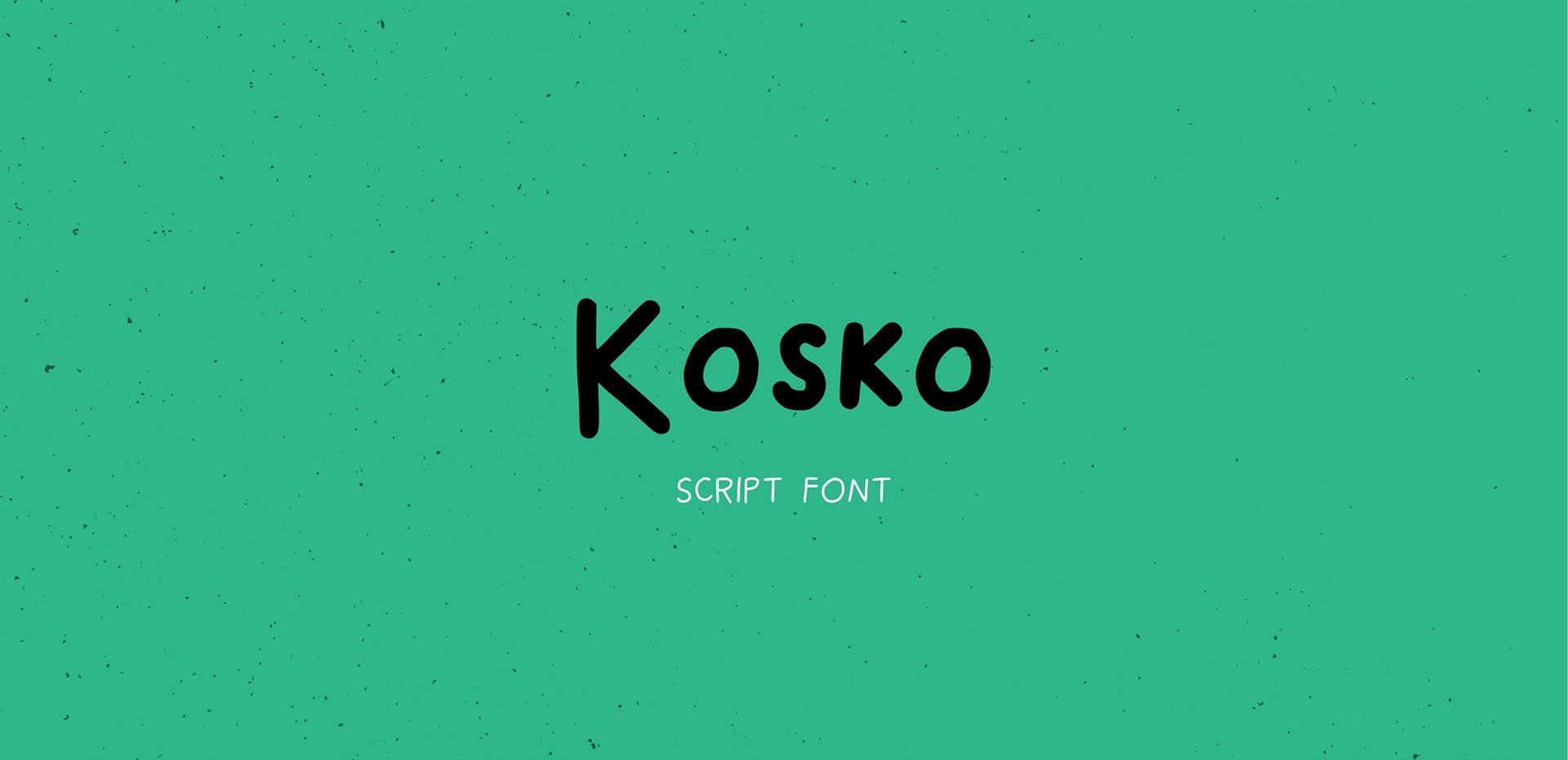 Пример начертания шрифта Kosko