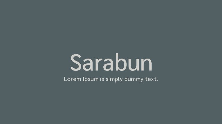 Пример начертания шрифта Sarabun