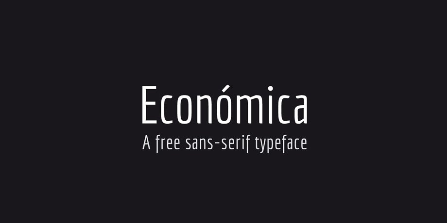 Пример начертания шрифта Economica