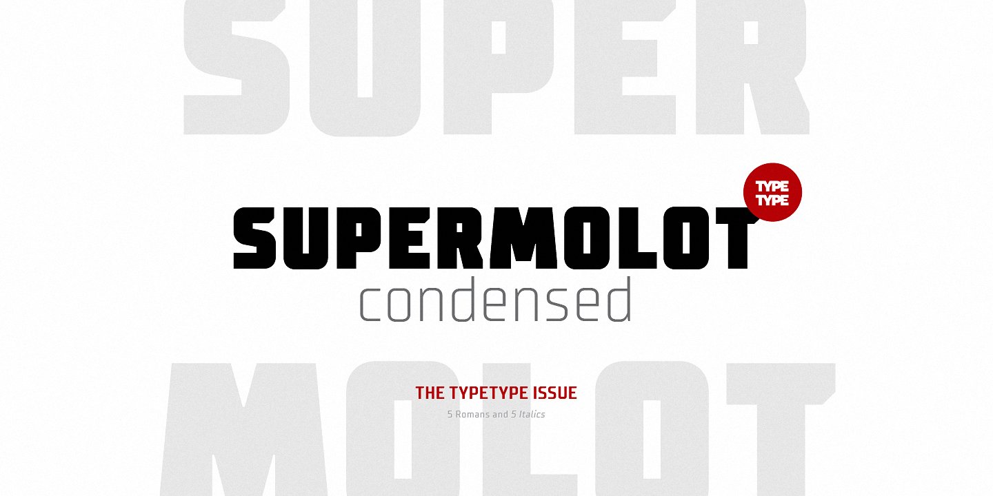 Пример начертания шрифта TT Supermolot Condensed