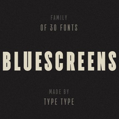 Пример начертания шрифта TT Bluescreens