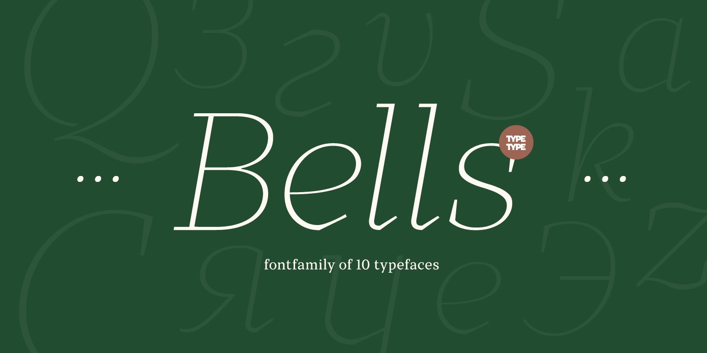 Пример начертания шрифта TT Bells