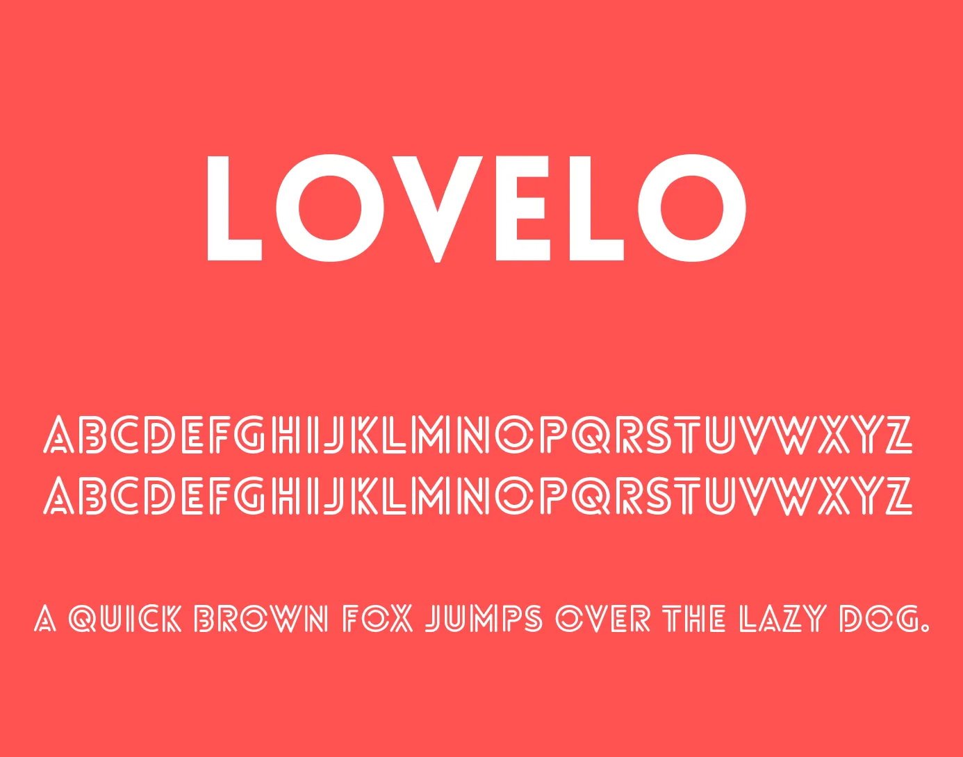 Пример начертания шрифта Lovelo