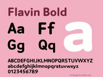 Пример начертания шрифта Flavin