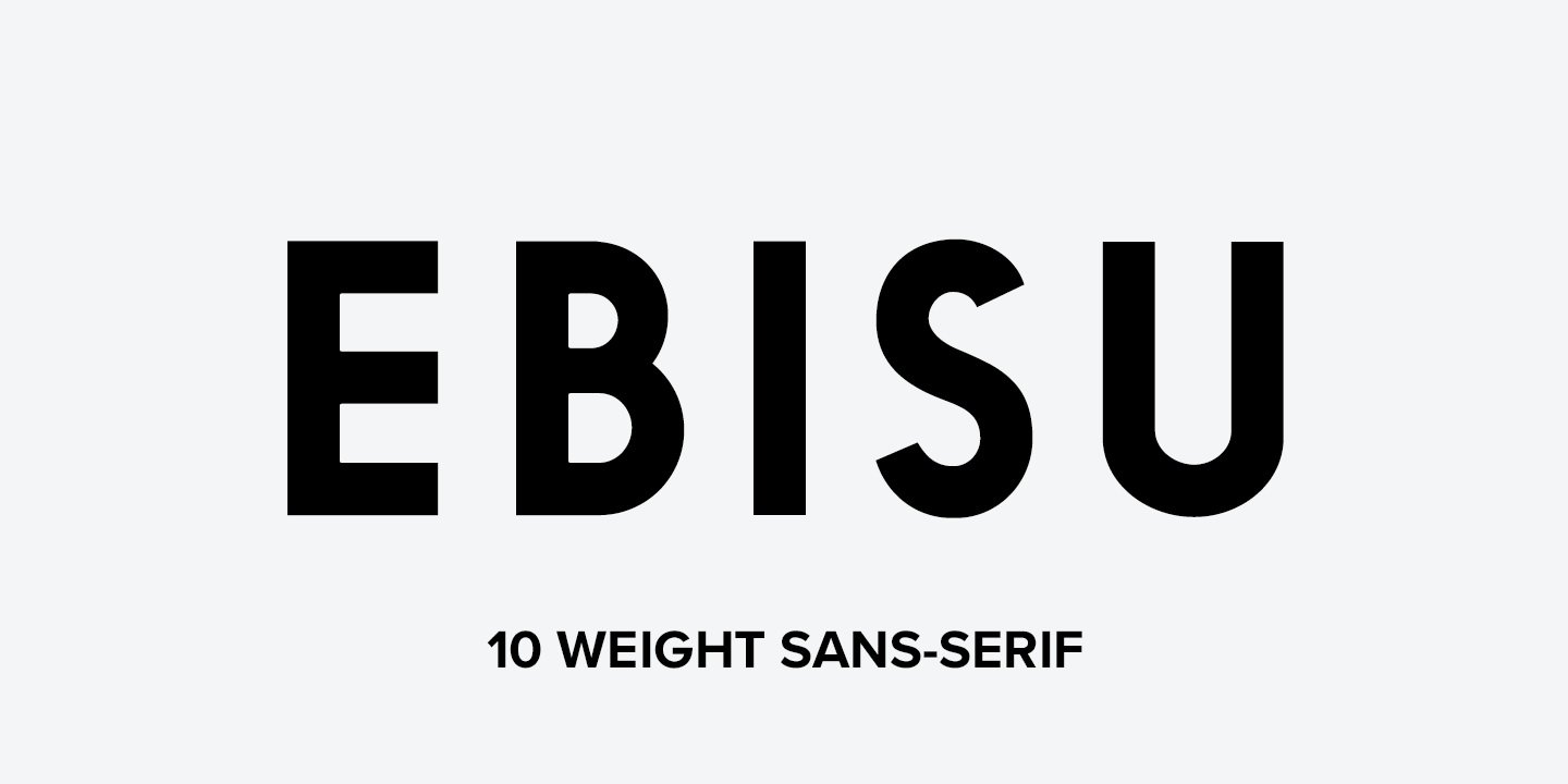 Пример начертания шрифта Ebisu