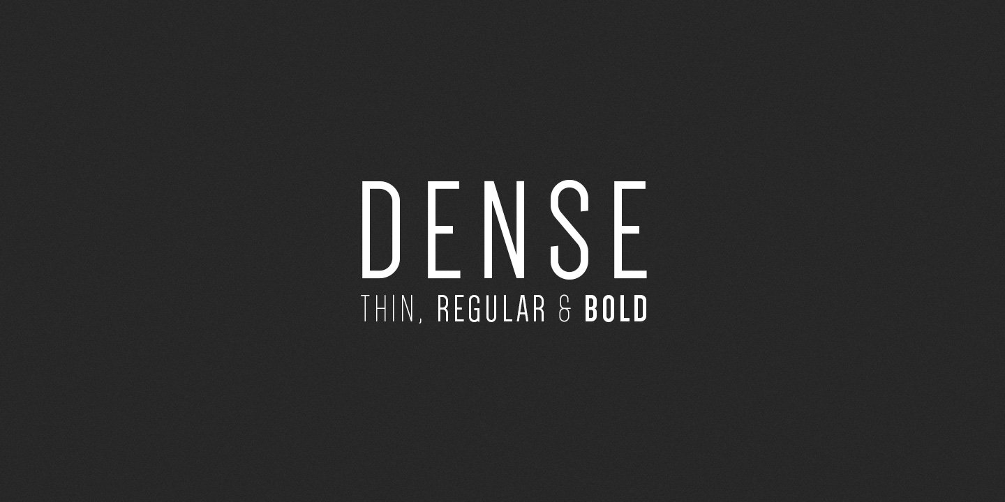 Пример начертания шрифта Dense