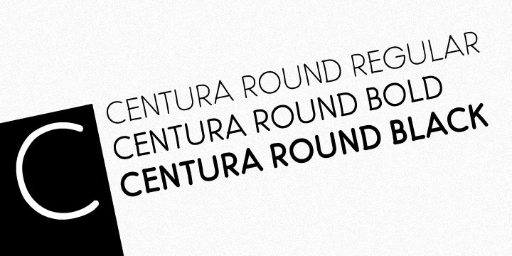 Пример начертания шрифта Centura Round