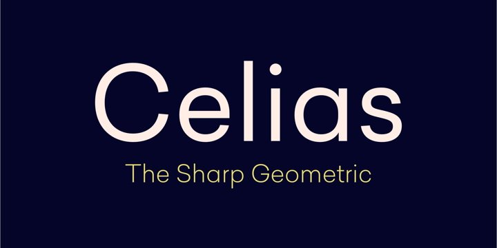 Пример начертания шрифта Celias