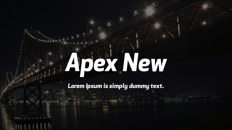 Пример начертания шрифта Apex New
