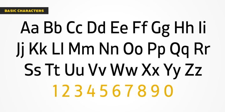 Пример начертания шрифта XXII Centar