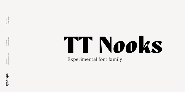 Пример начертания шрифта TT Nooks