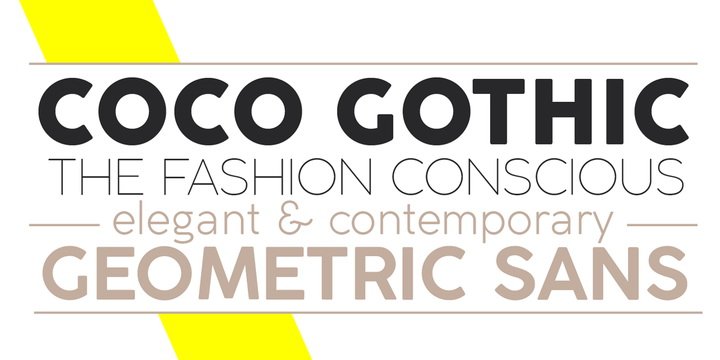 Пример начертания шрифта Coco Gothic