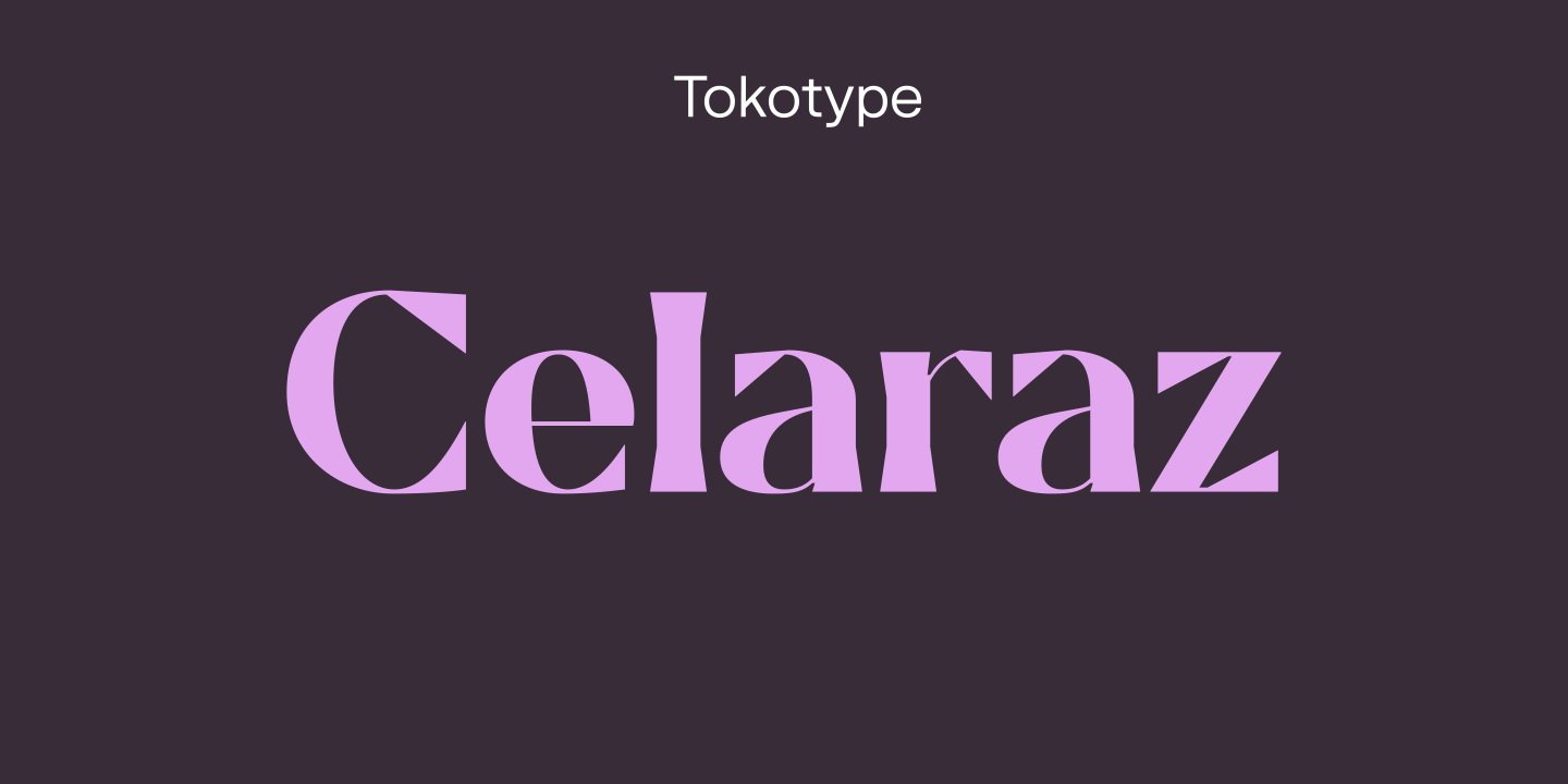 Пример начертания шрифта Celaraz