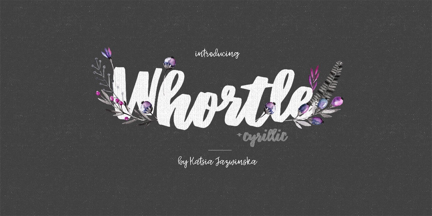Пример начертания шрифта Whortle