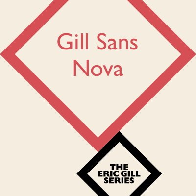 Пример начертания шрифта Gill Sans Nova