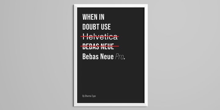 Пример начертания шрифта Bebas Neue Pro