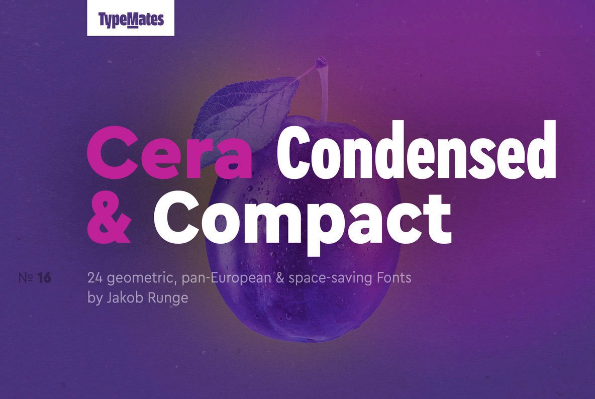 Пример начертания шрифта Cera Condensed Pro