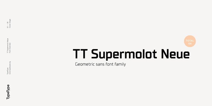 Пример начертания шрифта TT Supermolot Neue