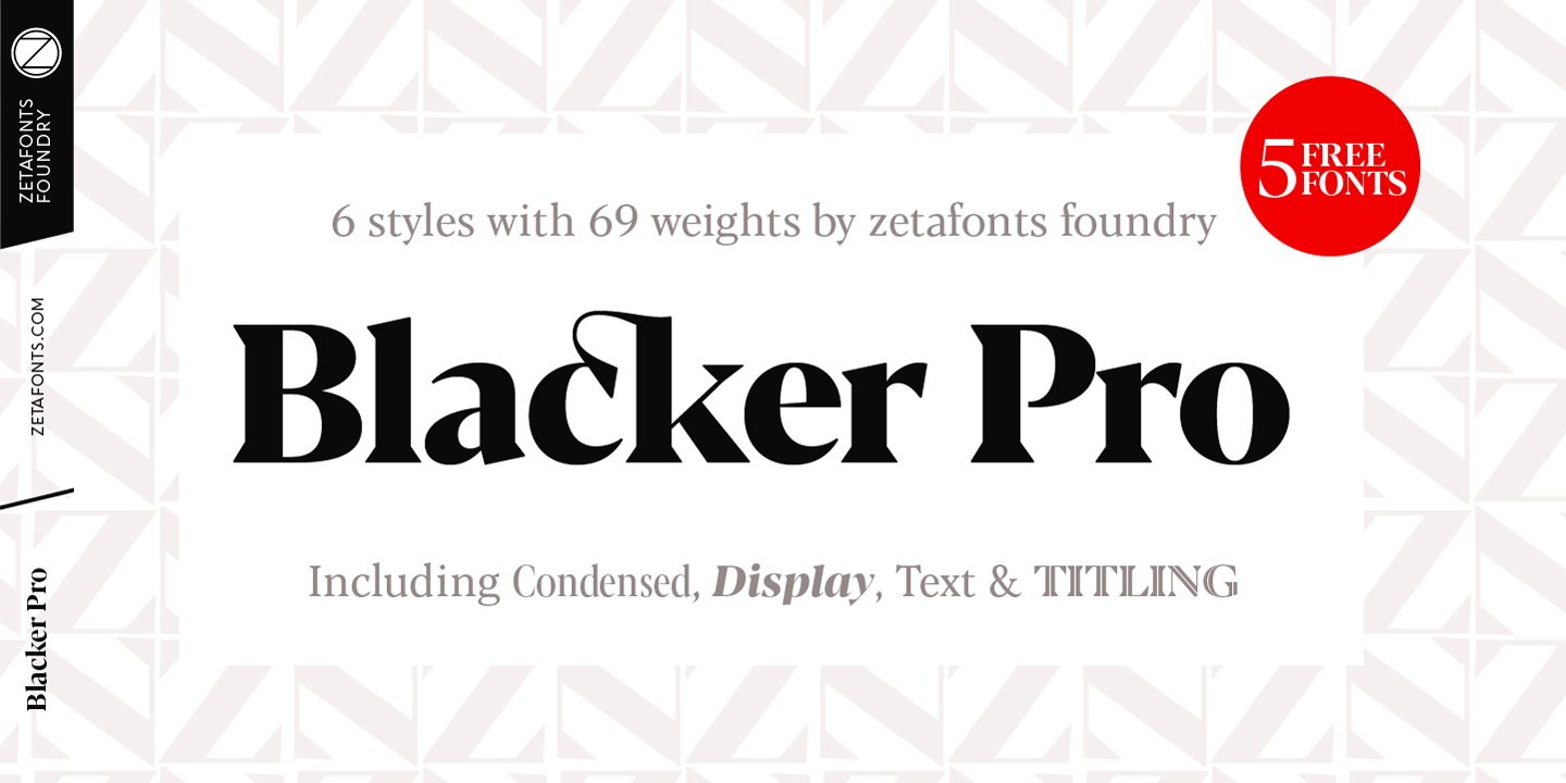 Пример начертания шрифта Blacker Pro