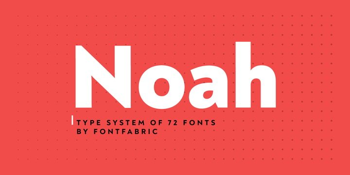 Пример начертания шрифта Noah