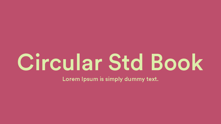 Пример начертания шрифта Circular Std