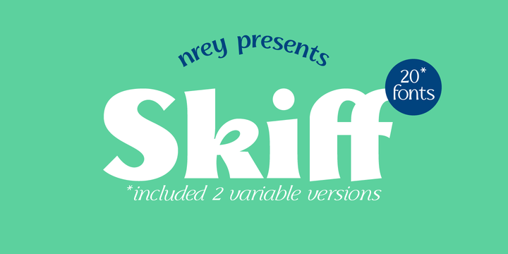 Пример начертания шрифта Skiff