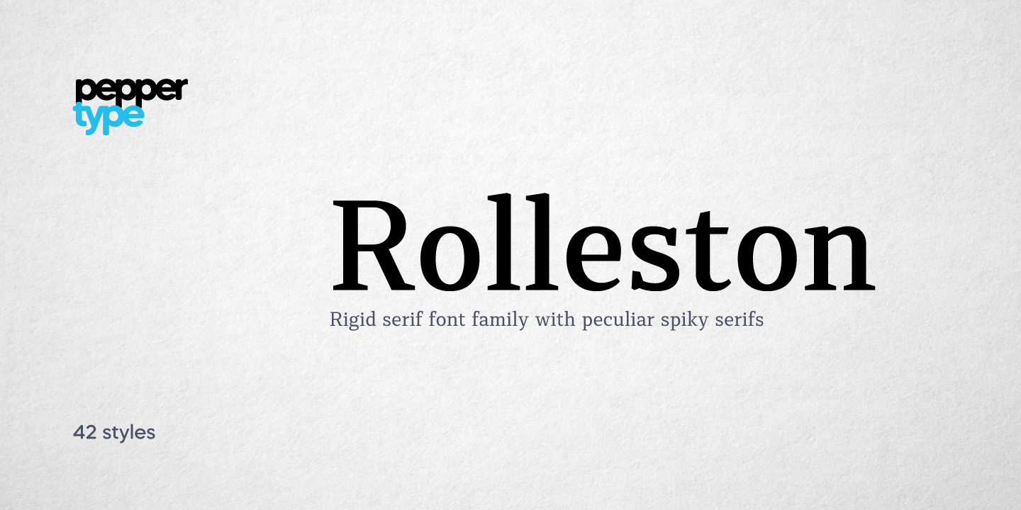 Пример начертания шрифта Rolleston