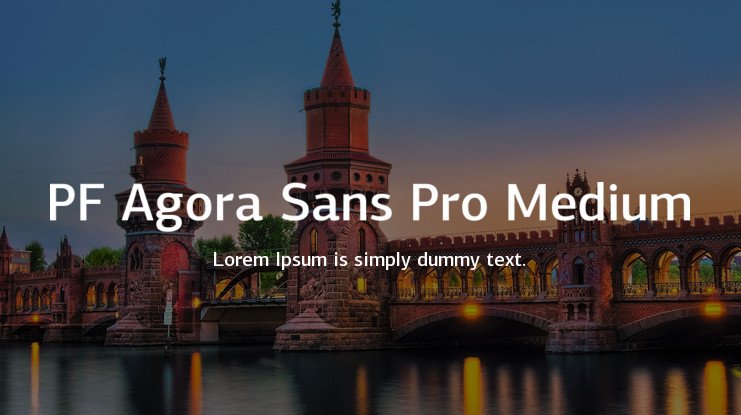 Пример начертания шрифта PF Agora Sans Pro
