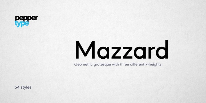 Пример начертания шрифта Mazzard