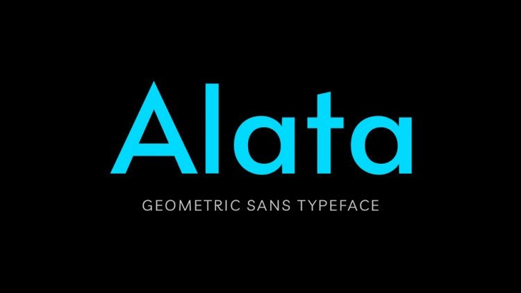 Пример начертания шрифта Alata