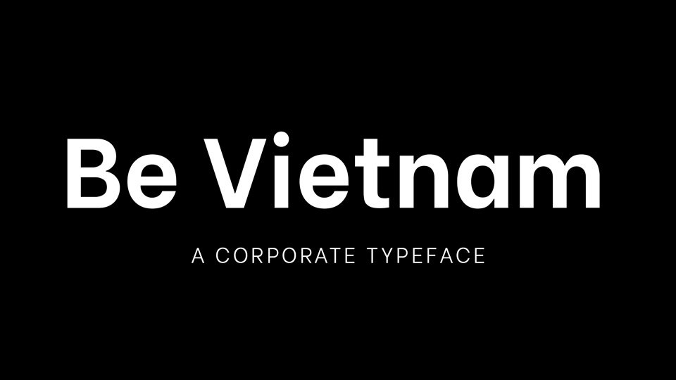 Пример начертания шрифта Be Vietnam