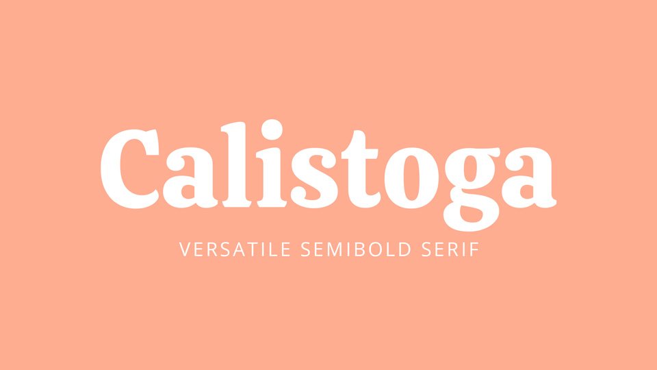Пример начертания шрифта Calistoga