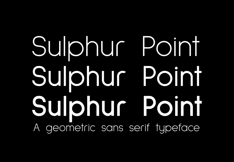 Пример начертания шрифта Sulphur Point