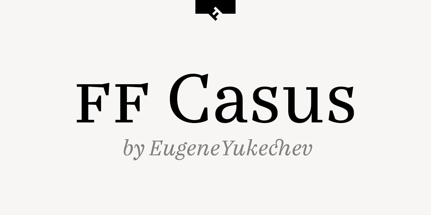 Пример начертания шрифта FF Casus Pro