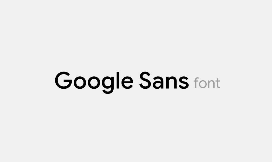 Пример начертания шрифта Google Sans