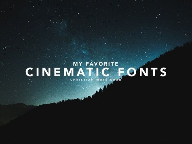 Пример начертания шрифта Cinematic