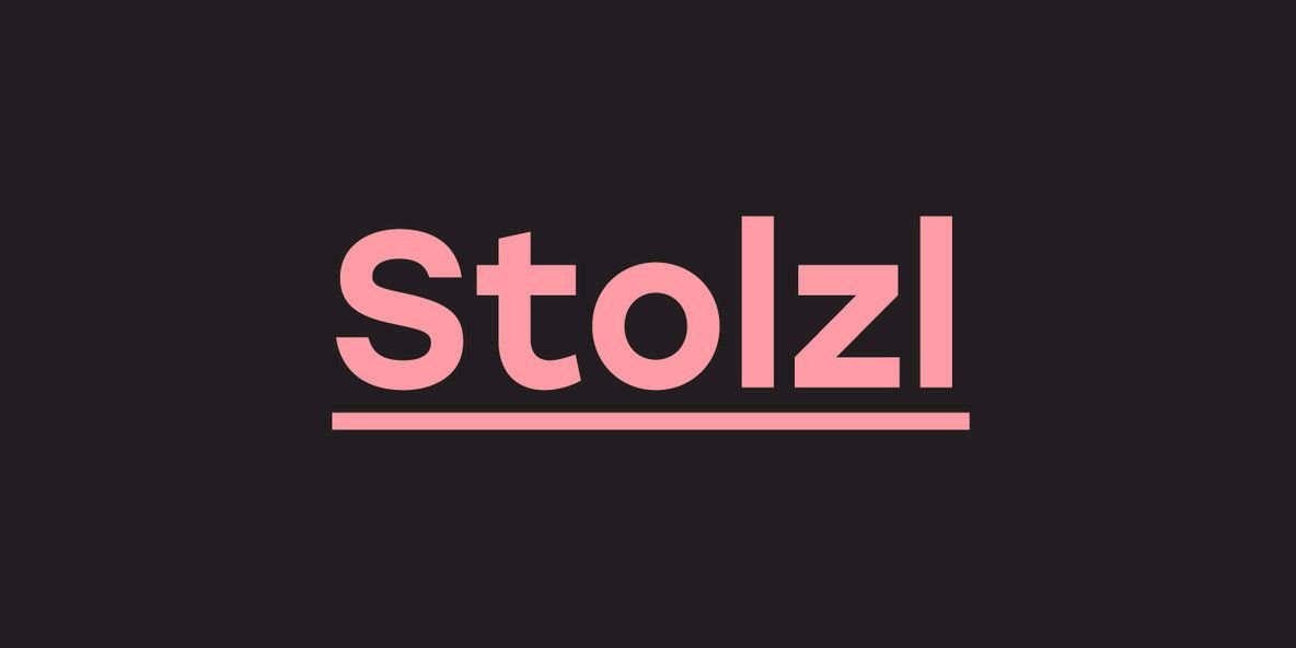 Пример начертания шрифта Stolzl