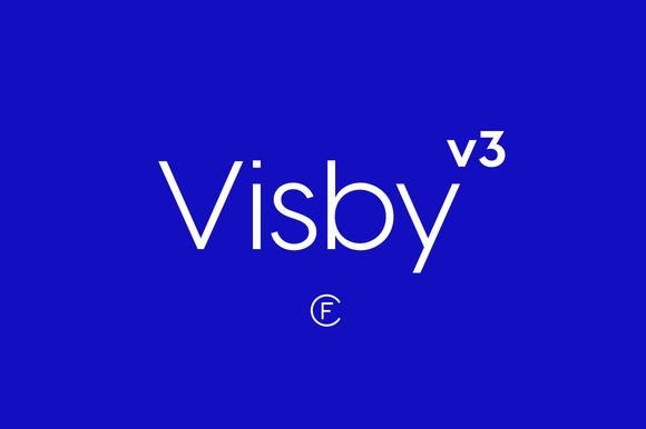 Пример начертания шрифта Visby CF