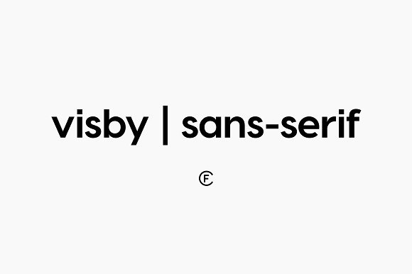 Пример начертания шрифта Visby CF
