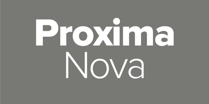 Пример начертания шрифта Proxima Nova Alt