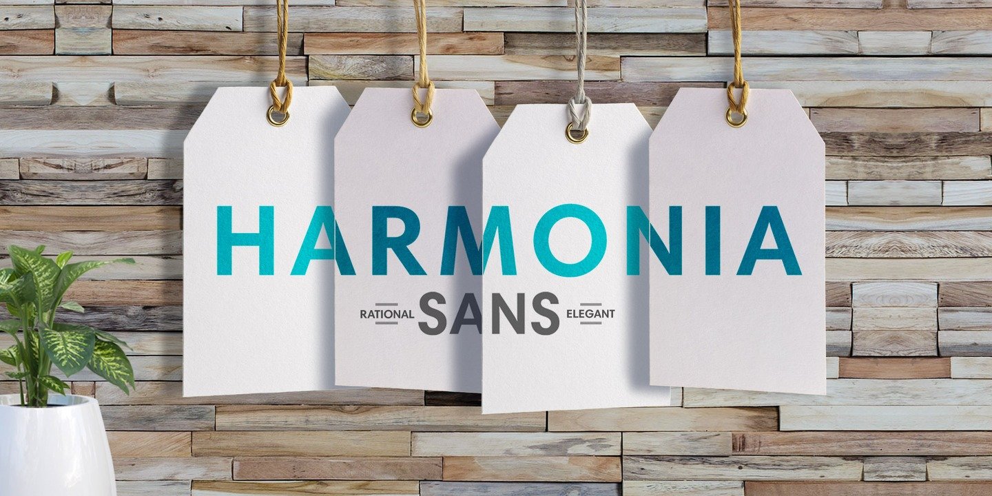 Пример начертания шрифта Harmonia Sans