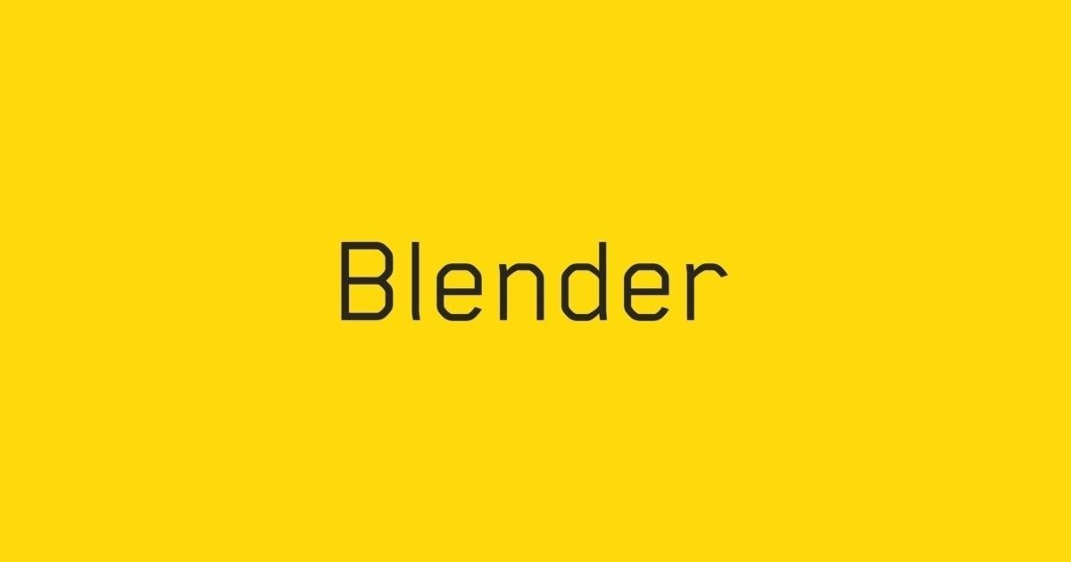 Пример начертания шрифта Blender Pro