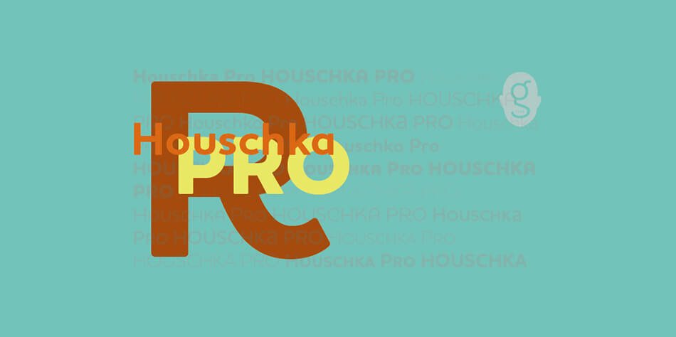 Пример начертания шрифта Houschka Pro