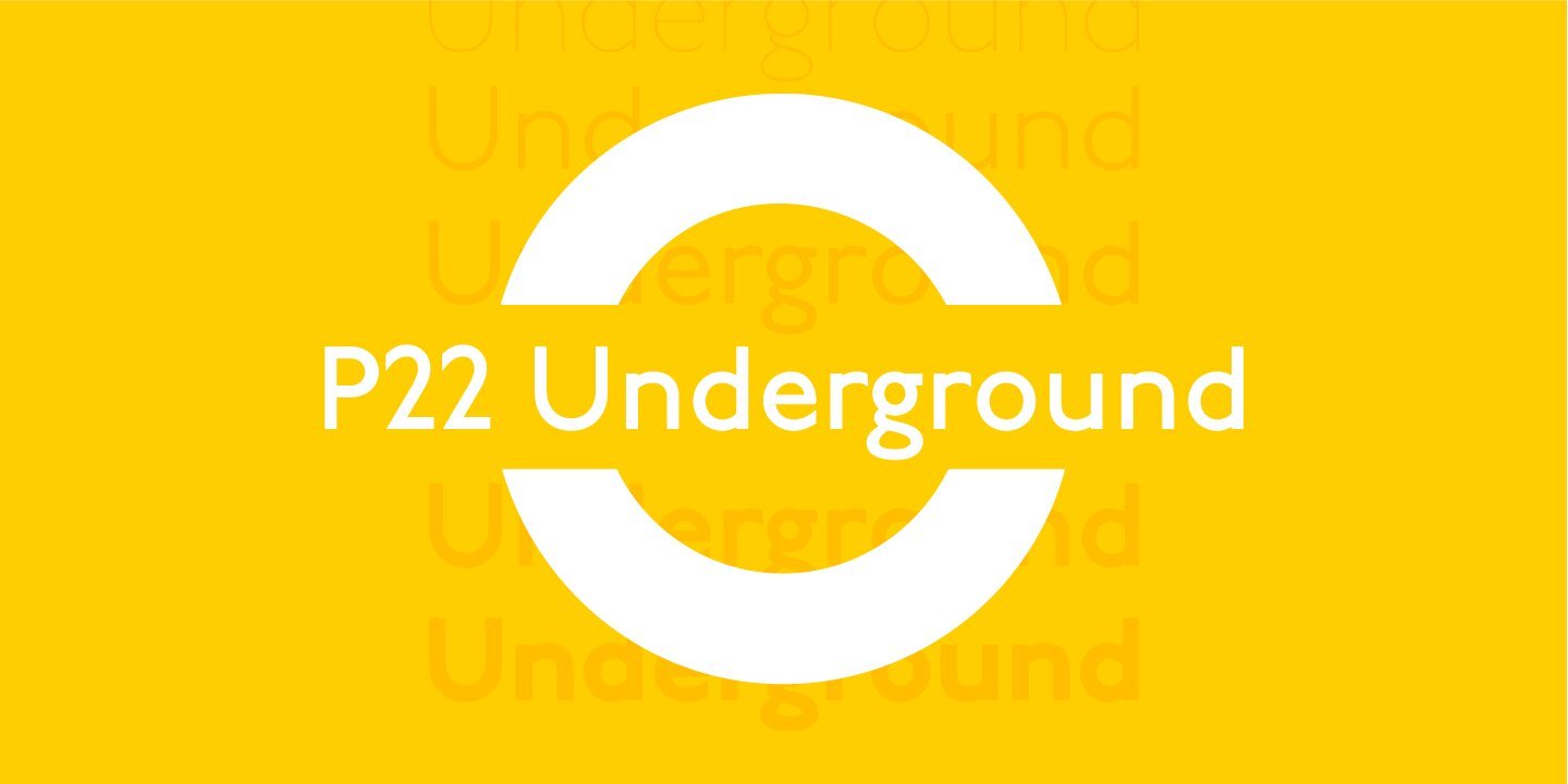 Пример начертания шрифта P22 Underground