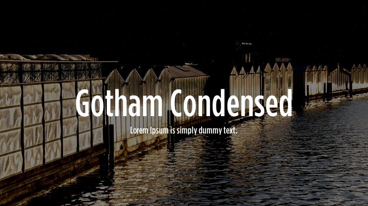 Пример начертания шрифта Gotham Condensed